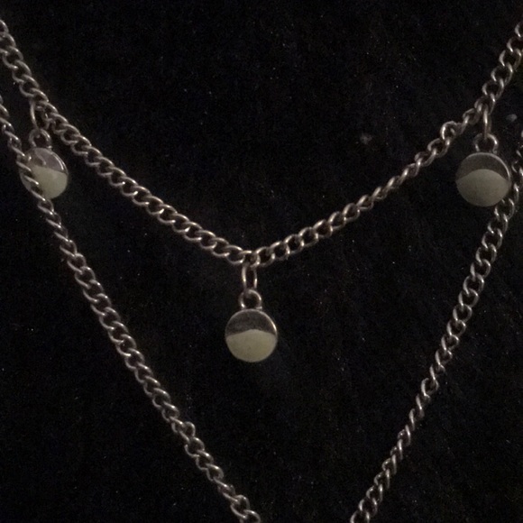 Two tier silver necklace - Picture 3 of 4